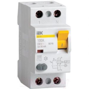 Устройство защитного отключения IEK ВД1-63 2P 63А 30mA / MDV10-2-063-030