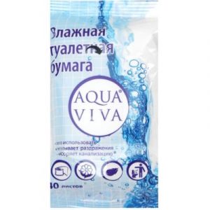 Влажная туалетная бумага Aqua Viva 40шт