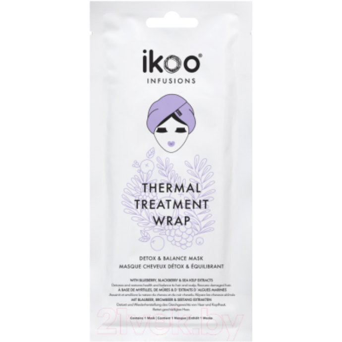 Маска для волос Ikoo Infusions Thermal Treatment Wrap Detox&Balance