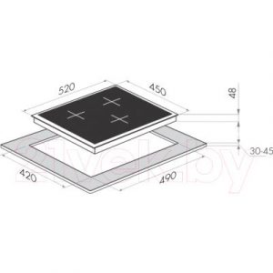 Индукционная варочная панель Maunfeld MVI59.4HZ.2BT-BK