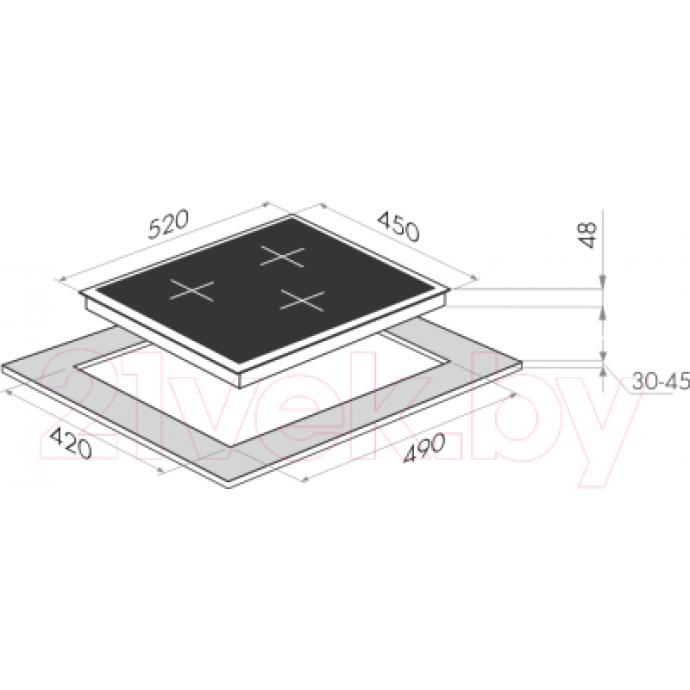 Индукционная варочная панель Maunfeld MVI59.4HZ.2BT-BK