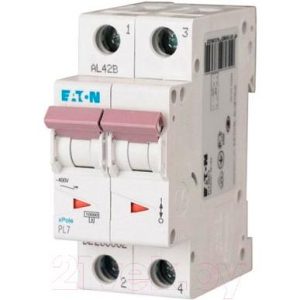 Выключатель автоматический Eaton PL7 2P 40A С 10кА 2М / 263363