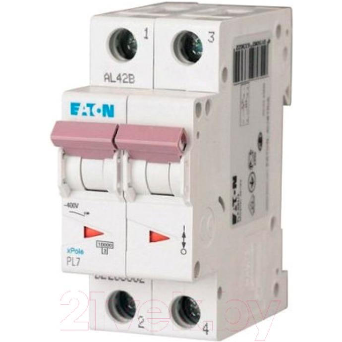Выключатель автоматический Eaton PL7 2P 40A С 10кА 2М / 263363