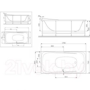 Каркас AM.PM Sensation W30A-170-075W-R