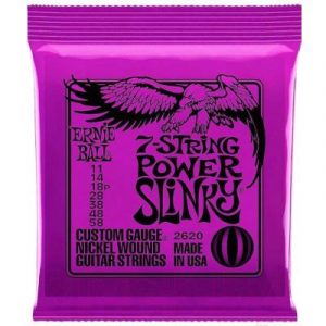 Струны для электрогитары Ernie Ball 2620 Nickel 7 Power Slinky