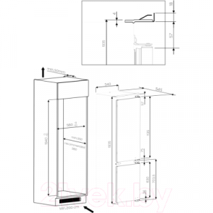 Встраиваемый холодильник Whirlpool ART 9813/A++ SFS
