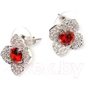 Серьги Bradex Красный цветок AS 0118