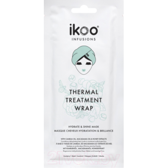 Маска для волос Ikoo Infusions Thermal Treatment Wrap Hydrate&Shine
