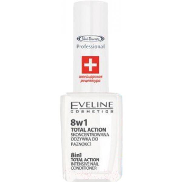Лак для укрепления ногтей Eveline Cosmetics Nail Therapy Professional здоровые ногти 8 в 1