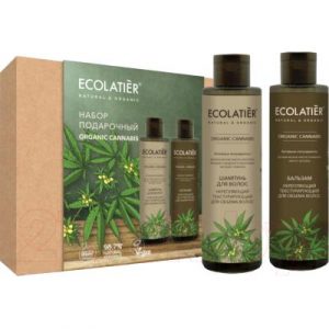 Набор косметики для волос Ecolatier Organic Cannabis шампунь и бальзам для объема волос