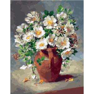 Картина по номерам Picasso Белые цветы в кувшине (PC4050465)
