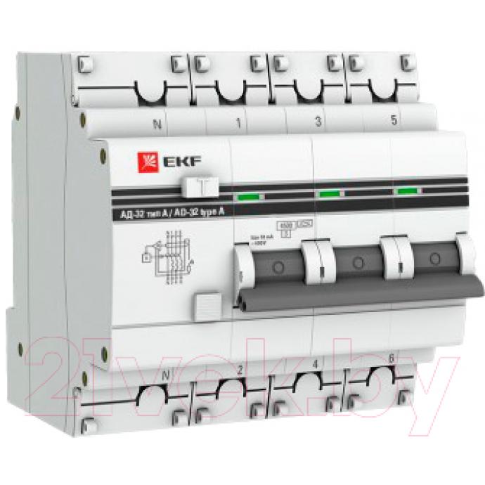 Дифференциальный автомат EKF PROxima АД-32 40/30 4п