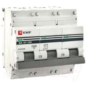 Выключатель автоматический EKF PROxima mcb47100-3-80C-pro