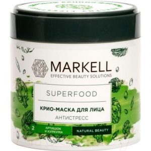 Маска для лица кремовая Markell Superfood крио-маска антистресс артишок и куркума